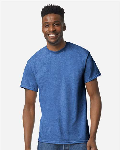 Gildan 8000, Unisex Dryblend T-shirt, Heather Deep Royal