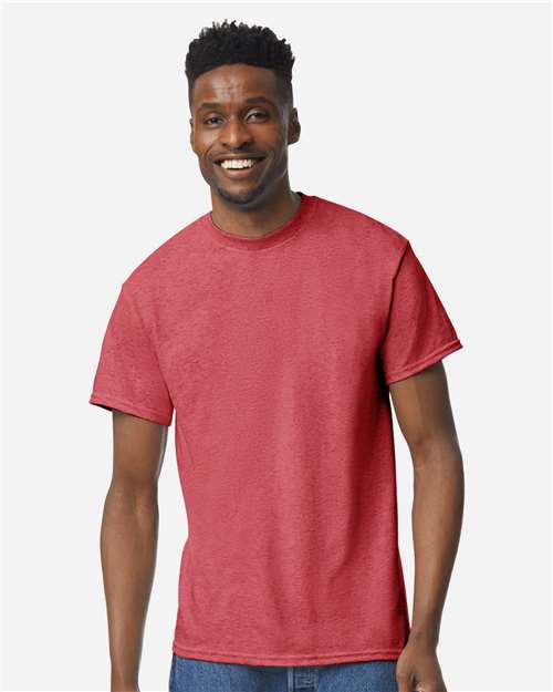 Gildan 8000, Unisex Dryblend T-shirt, Heather Scarlet Red