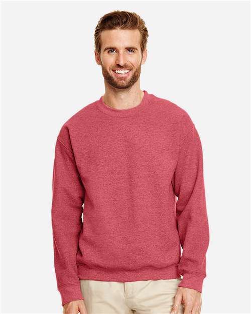 Gildan 18000, Unisex Heavy Blend Crewneck Sweatshirt, Heather Scarlet Red