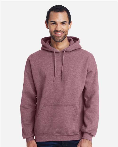 Gildan 18500, Unisex Heavy Blend Hooded Sweatshirt, Heather Dark Maroon