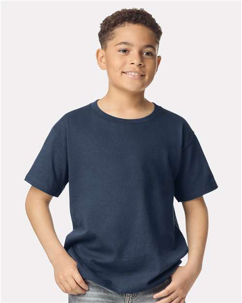 Gildan 5000B, Youth Heavy Cotton T-shirt, Blue Dusk