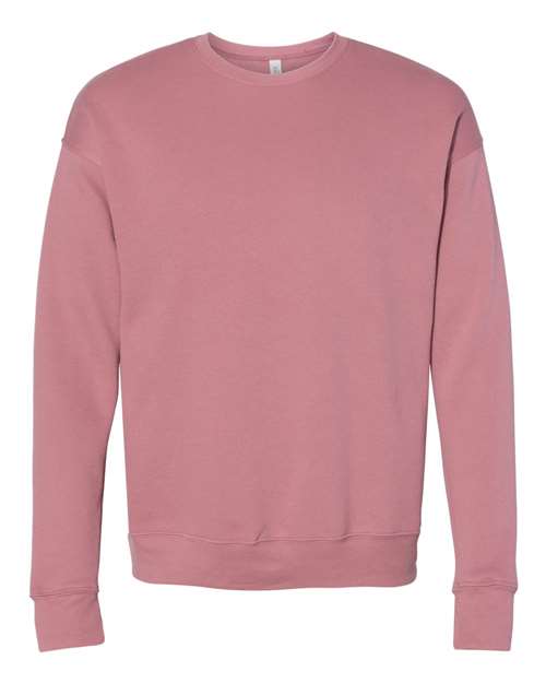 BELLA + CANVAS 3945, Unisex Sponge Fleece Drop Shoulder Crewneck Sweatshirt, Mauve