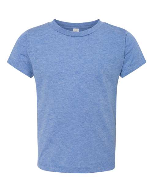 BELLA + CANVAS 3413T, Toddler Triblend Tee, Blue Triblend