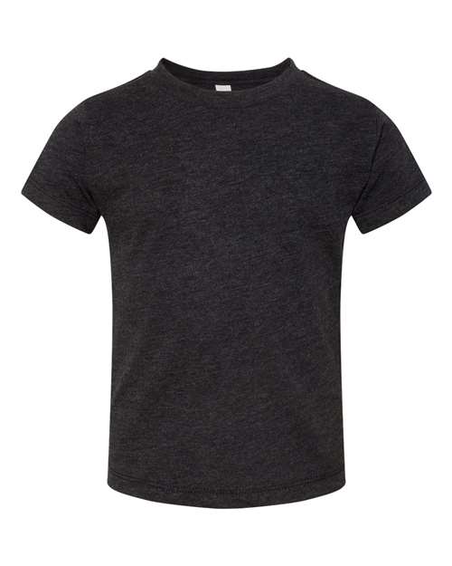 BELLA + CANVAS 3413T, Toddler Triblend Tee, Charcoal Black Triblend