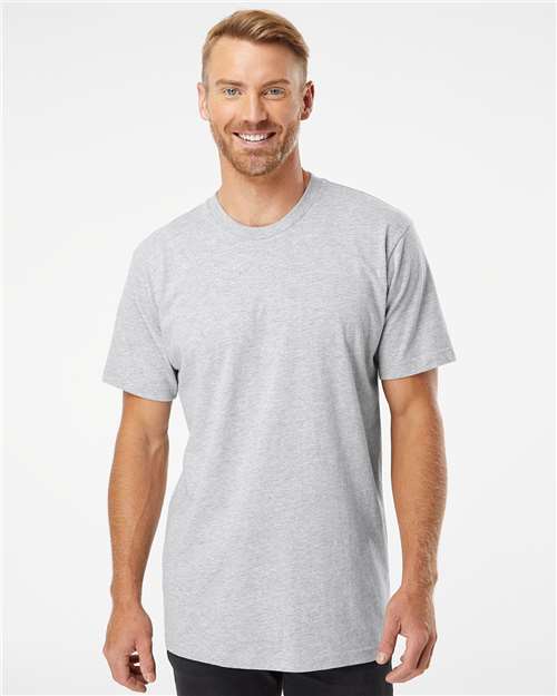 American Apparel 2001, Unisex Fine Jersey Tee, Heather Grey