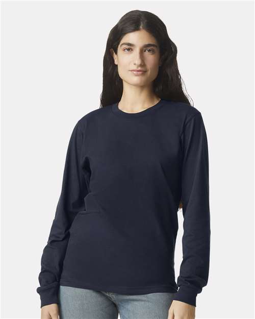 American Apparel 2007, Unisex Fine Jersey Long Sleeve Tee, Navy