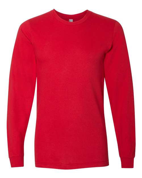 American Apparel 2007, Unisex Fine Jersey Long Sleeve Tee, Red