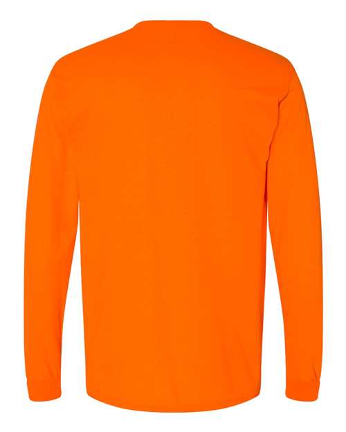 Gildan 8400, Unisex Dryblend 50/50 Long Sleeve T-shirt, Safety Orange