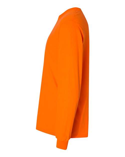 Gildan 8400, Unisex Dryblend 50/50 Long Sleeve T-shirt, Safety Orange