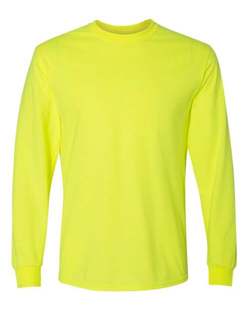 Gildan 8400, Unisex Dryblend 50/50 Long Sleeve T-shirt, Safety Green