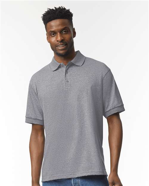 Gildan 8800 Unisex DryBlend® Jersey Polo Graphite Heather Cotton Cotton-Poly Blend Jersey Midweight Moisture-Wicking Polos Polos & Knits Polyester Regular Fit Sport / Athletic Tear-Away Label Tops Womens Womens Tops