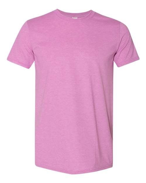 Gildan 64000, Unisex Softstyle T-shirt, Heather Radiant Orchid