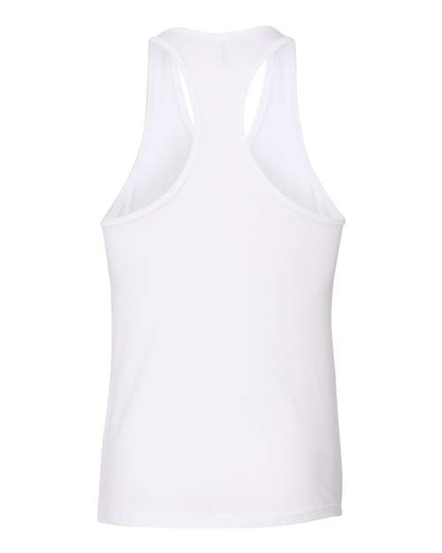 BELLA + CANVAS 6008, Women's Jersey Racerback Tank, White