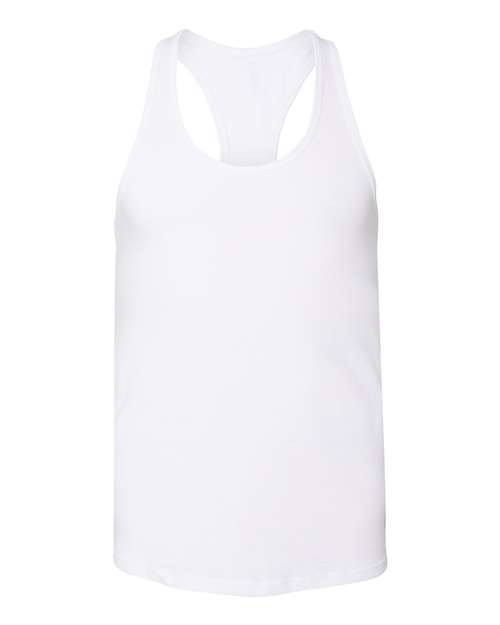 BELLA + CANVAS 6008, Women's Jersey Racerback Tank, White
