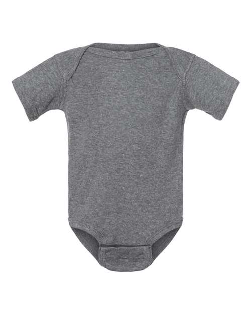 Rabbit Skins 4400, Infant Baby Rib Bodysuit, Granite Heather