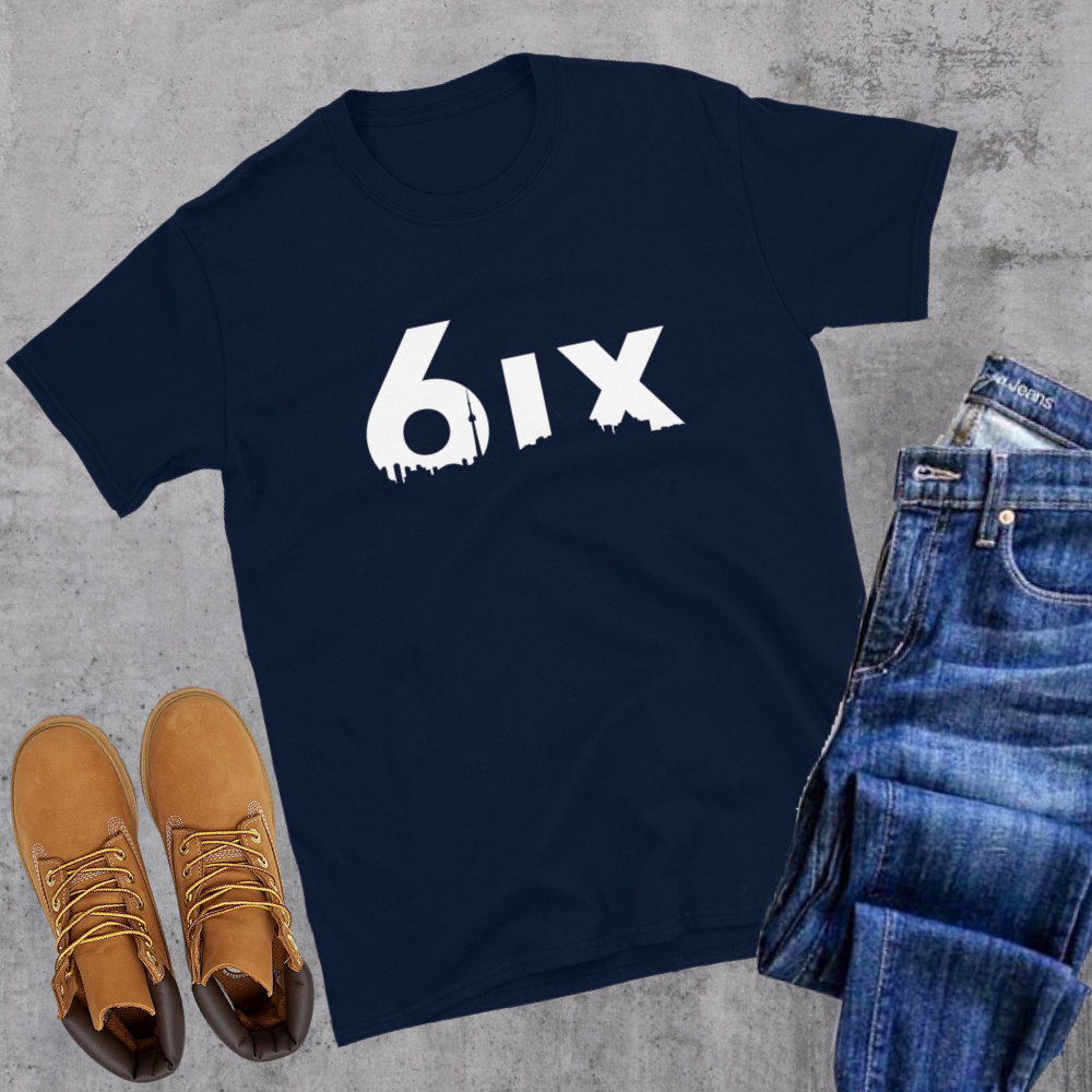 6ix Tee Navy Canadian City Apparel Toronto