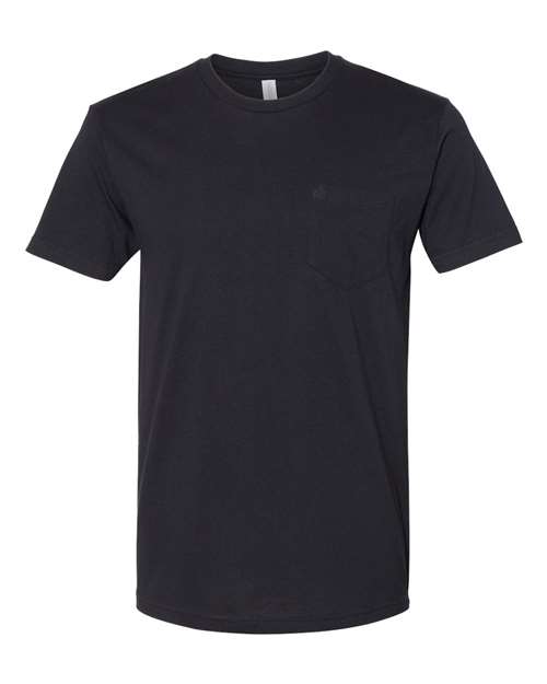 Next Level 3605, Unisex Cotton Pocket Tee, Black