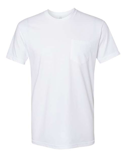 Next Level 3605, Unisex Cotton Pocket Tee, White
