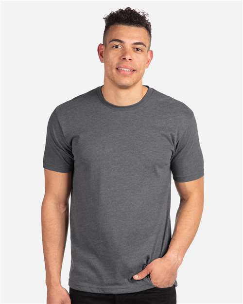 Next Level 6410, Unisex Sueded Tee, Heather Metal