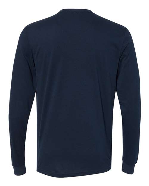 Next Level 6411, Unisex Sueded Long Sleeve Tee, Midnight Navy