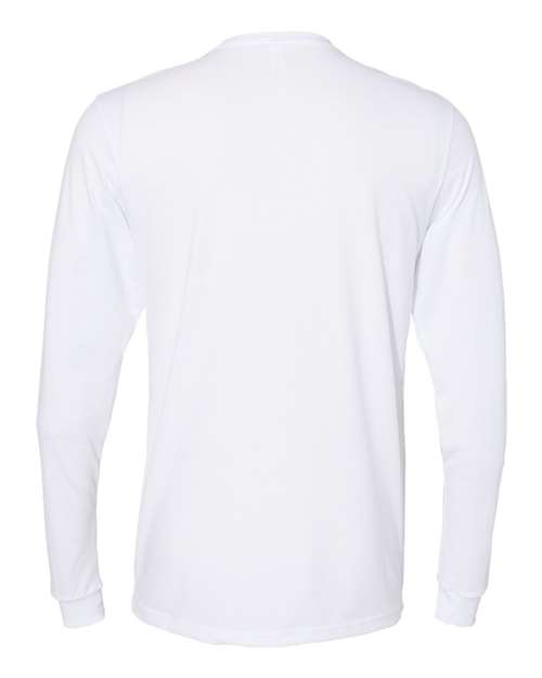 Next Level 6411, Unisex Sueded Long Sleeve Tee, White