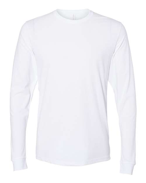 Next Level 6411, Unisex Sueded Long Sleeve Tee, White
