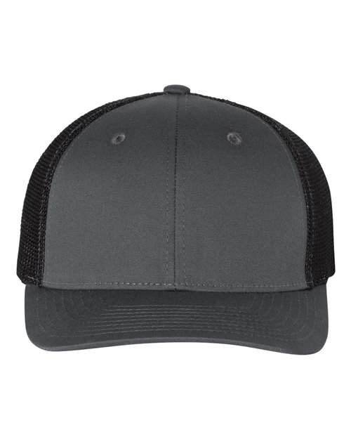R-Flex Trucker Cap - - 6367 Charcoal Black 110 90195 Adult Best Selling Brands Blends Company Store Hats Company Store Headwear Company Store Style Guide Fitness and Wellness Fitted Go To Fashion Hats Headwear Mens & Unisex Mesh Mesh Back Mid Profiles Polyester - Over 50% Pre-Curved Visor Richardson School & Team Six-Panel Structured Truckers