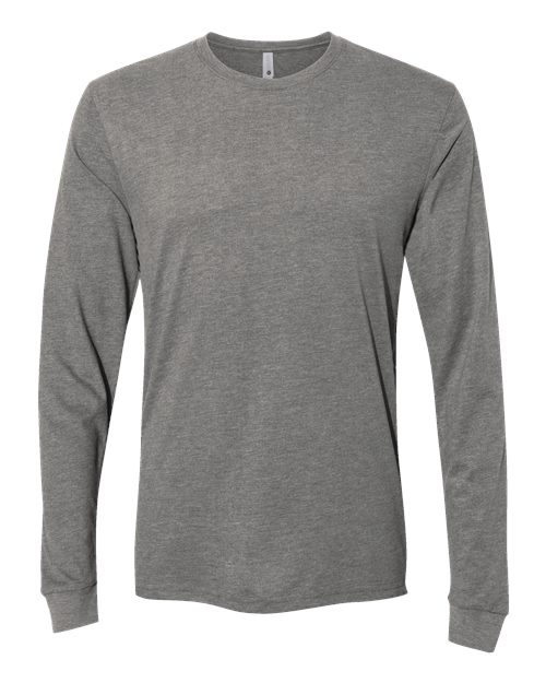 Next Level 6411, Unisex Sueded Long Sleeve Tee, Dark Heather Grey