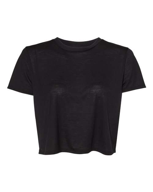 BELLA + CANVAS 8882, Women’s Flowy Crop Tee, Black