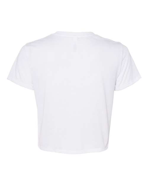 BELLA + CANVAS 8882, Women’s Flowy Crop Tee, White