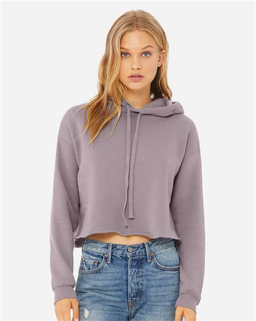 BELLA + CANVAS 7502, Women's Crop Hoodie Sweatshirt, Storm