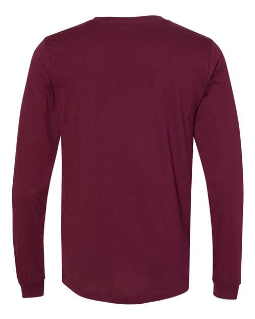 BELLA + CANVAS 3501, Unisex Jersey Long Sleeve Tee, Maroon