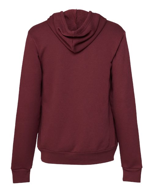 BELLA + CANVAS 3719, Unisex Sponge Fleece Hoodie Sweatshirt, Maroon