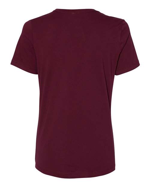 BELLA + CANVAS 6400, Women’s Relaxed Jersey Tee, Maroon