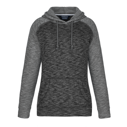 L00746 - Alameda - Ladies Pullover Hooded Sweatshirt Black Gunmetal Heather 746 eco-friendly Ladies Muskoka Trail sustainable Women
