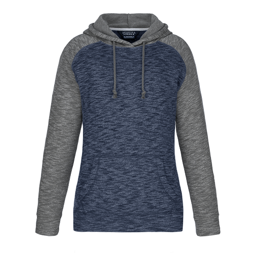L00746 - Alameda - Ladies Pullover Hooded Sweatshirt Navy Gunmetal Heather 746 eco-friendly Ladies Muskoka Trail sustainable Women