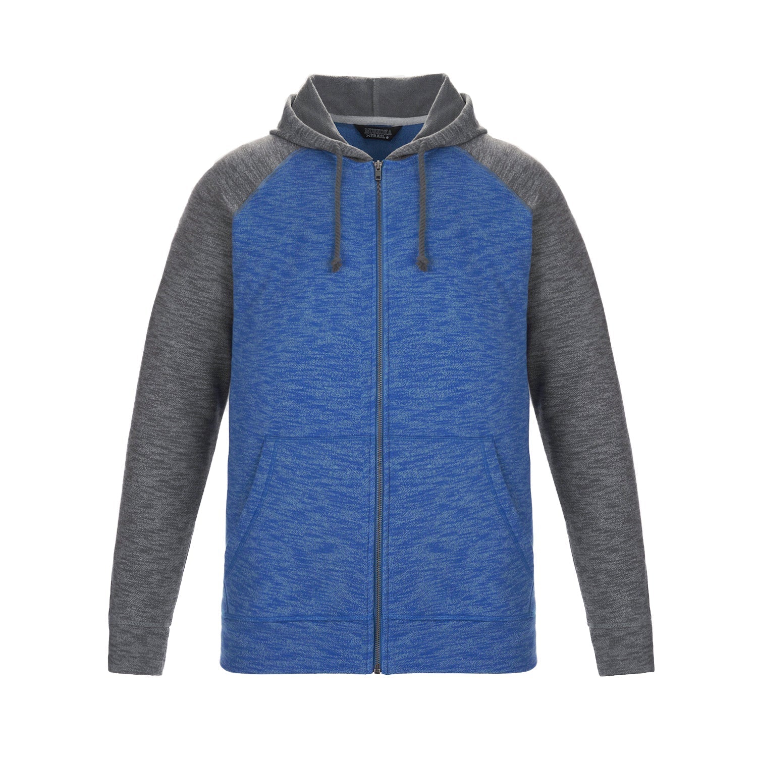 L00755 - Irvine - Adult Full Zip Hooded Sweatshirt Blue Gunmetal Heather 755 adult eco-friendly mens Muskoka Trail sustainable