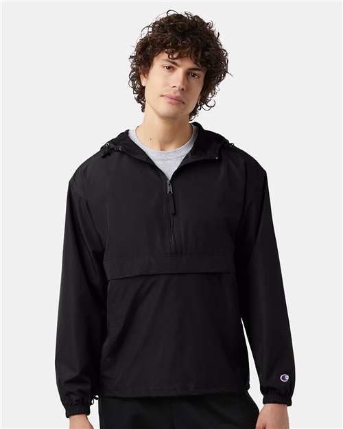 Champion CO200, Unisex Packable Anorak Jacket, Black