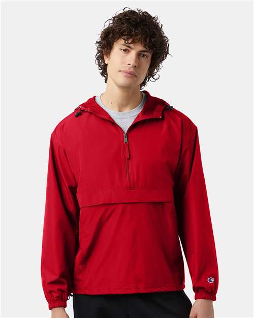 Champion CO200, Unisex Packable Anorak Jacket, Scarlet
