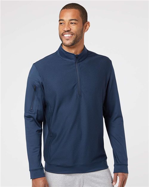 Men's Textured Quarter-Zip Pullover - - 7686 - Toronto Screen Printing- Color