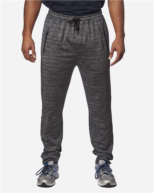 Men's Performance Fleece Joggers 7552 - Comfortable and Stylish Activewear Heather Charcoal comfortable workout clothes men's joggers performance fleece pants stylish activewear