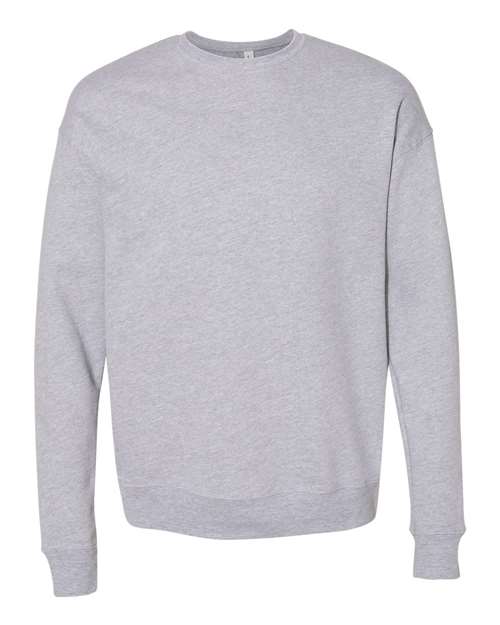 BELLA + CANVAS 3945, Unisex Sponge Fleece Drop Shoulder Crewneck Sweatshirt, Athletic Heather