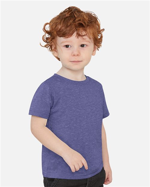Toddler Harborside Mélange T-Shirt - - 7854 01638 3391 Blends Company Store Short Sleeve Company Store Style Guide Company Store Tops Cotton - Combed Explore and Travel Go To Fashion Infants / Toddlers Jersey Light (Under 5 oz) No Treatment No Visible Logos Polyester - Over 50% Rabbit Skins Resort Ribbed Short Sleeves Socially Conscious Manufacturing Summer Style Guide 2023 Sustainable Styles T-Shirts - Premium Unisex