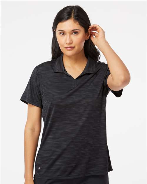 Adidas A403, Women's Mélange Polo, Black Melange