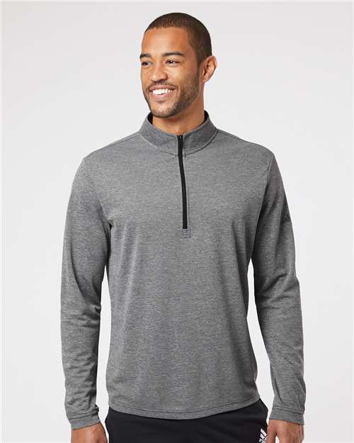 Adidas A401, Men's Ultimate365 Lightweight Quarter-zip Pullover, Black Heather