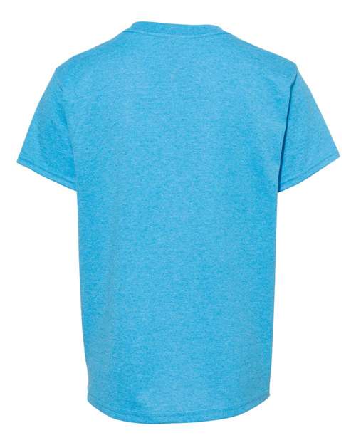 Gildan 5000B, Youth Heavy Cotton T-shirt, Heather Sapphire