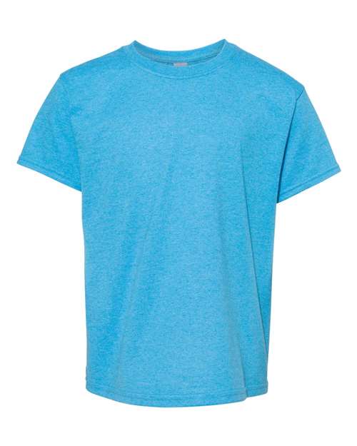 Gildan 5000B, Youth Heavy Cotton T-shirt, Heather Sapphire