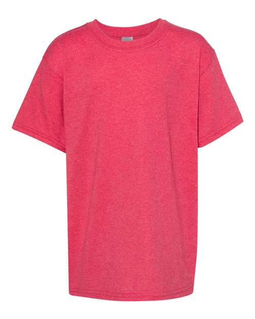 Gildan 5000B, Youth Heavy Cotton T-shirt, Heather Red