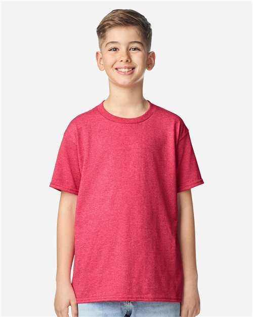 Gildan 5000B, Youth Heavy Cotton T-shirt, Heather Red