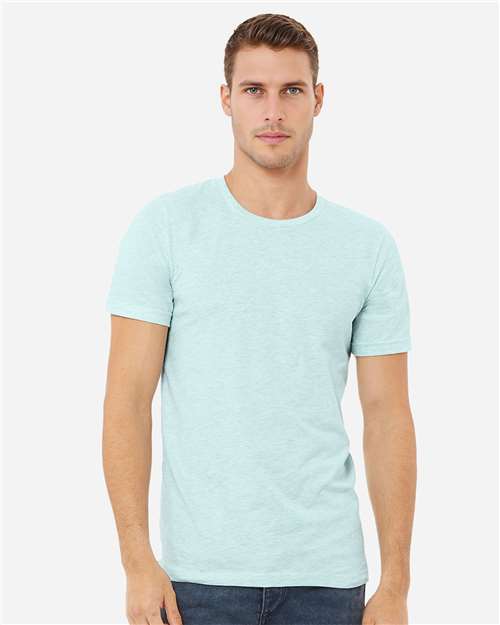 BELLA + CANVAS 3001CVC, Cvc Jersey Tee, Heather Prism Ice Blue